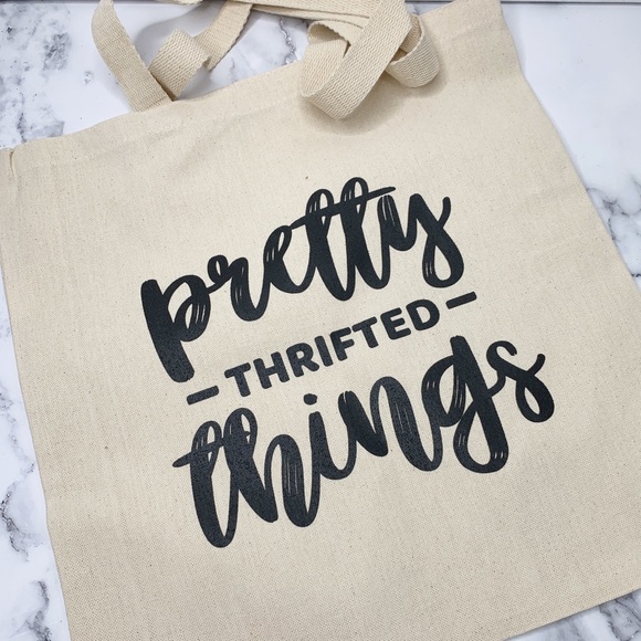 Natural Canvas Tote Cotton Bag Size 15x16” - Picture 5 of 7